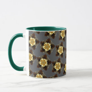 Luxury Golden Floral Mandala Ornamental Design Tasse