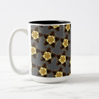 Luxury Golden Floral Mandala Ornamental Design Zweifarbige Tasse