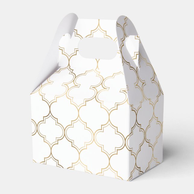 Luxury Golden Islamic Geometric Pattern Motifs Geschenkschachtel (Vorderseite)