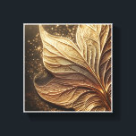 Luxury Golden Leaf Veins Abstract - Intricate Meta Leinwanddruck<br><div class="desc">A stunning close-up abstract featuring the delicate, skeletal structure of leaf veins rendered in shimmering 3D gold. The intricate lattice work is accented by fine gold dust and a soft bokeh background, creating a harmonious blend of nature's geometry and high-end luxury. Perfect for elegant home offices, modern living rooms, or...</div>