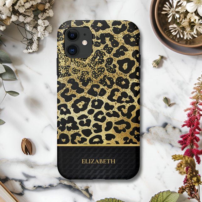 Luxury Golden Leopard Print – Stylish Case-Mate iPhone Hülle (Von Creator hochgeladen)