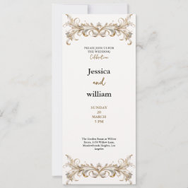 luxury golden palace wedding invitation einladung