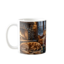 Luxury Golden Retriever Cabin Mug