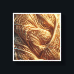 Luxury Golden Wire Mesh - Intricate Metallic Weave Leinwanddruck<br><div class="desc">A mesmerizing abstract close-up of intertwined metallic gold wires and complex mesh structures. This industrial-chic design features radiant golden tones and intricate overlapping patterns that create a sense of depth and architectural elegance. Ideal for modern offices,  high-tech interiors,  or any space seeking a bold,  contemporary metallic statement.</div>