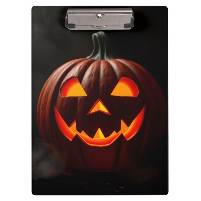Luxury Gothic Halloween Jack-O-Lantern Clipboard Klemmbrett (Vorderseite)