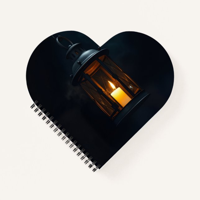 Luxury Gothic Lantern Halloween Spiral Notebook Notizbuch (Vorderseite)