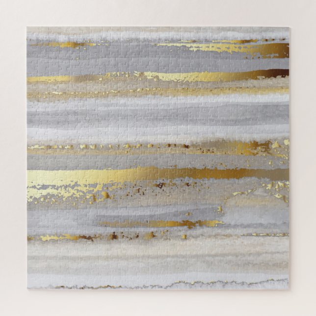 Luxury Gray Gold Aquarell Textur (Vertikal)