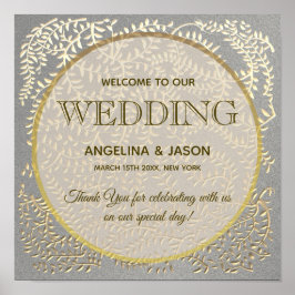 Luxury Gray Wedding Poster