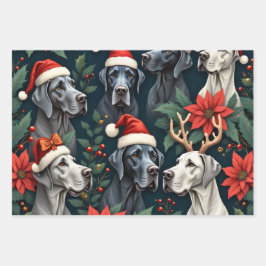Luxury Great Dane wrapping paper Geschenkpapier Set