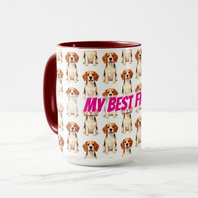 Luxury Grooming Dog Personalized Modern Collection Tasse (Vorderseite Links)