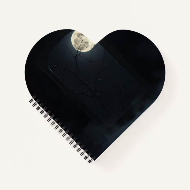 Luxury Haunted Gothic Mirror Halloween Notebook Notizbuch (Vorderseite)