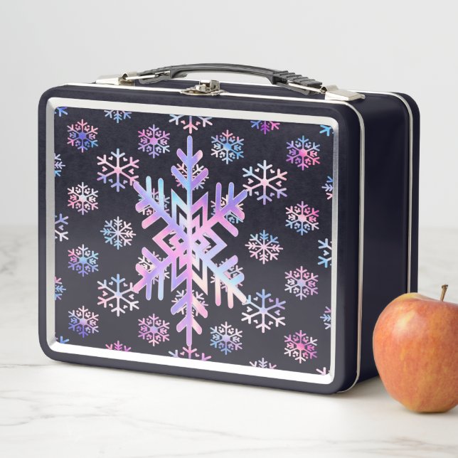 Luxury Holographic Snowflake Christmas Collection Metall Brotdose (Beispiel)