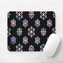 Luxury Holographic Snowflake Christmas Collection Mousepad