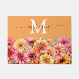 Luxury Kitchen Floor Mat: Gerbera Daisies Door Mat Fußmatte
