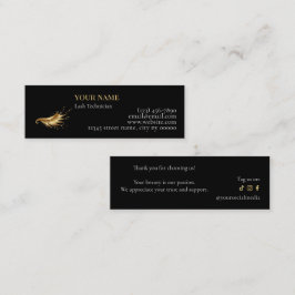 Luxury Lash Technician Thank you Card Treuekarte
