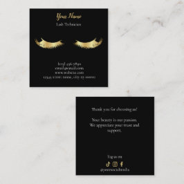 Luxury Lash Technician Thank you Card Treuekarte