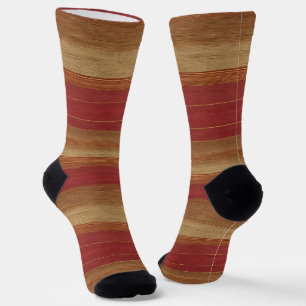 Luxury Linen Trendy Burgundy Gold Collection Socken