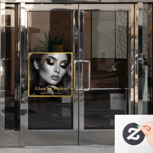 Luxury Makeup Artist Door Cling - Anpassbare Des D Fensteraufkleber (Büro Tür)