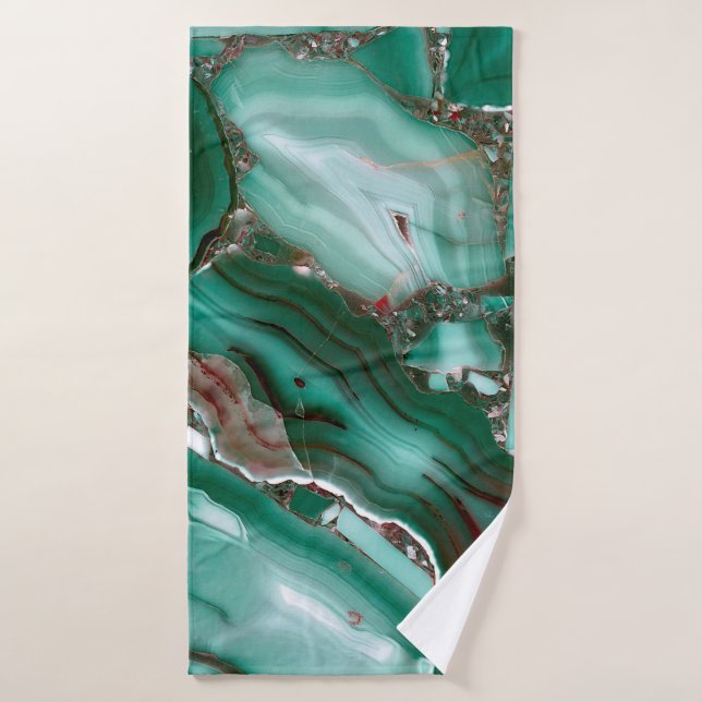 Luxury Malachite Gemstone Agate Marble Badhandtuch Set (Badehandtuch)