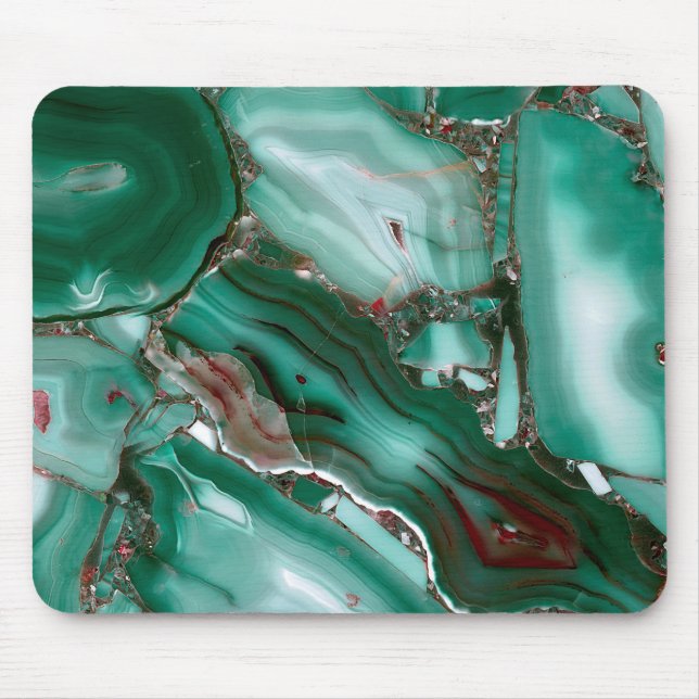 Luxury Malachite Gemstone Agate Marble Mousepad (Vorne)