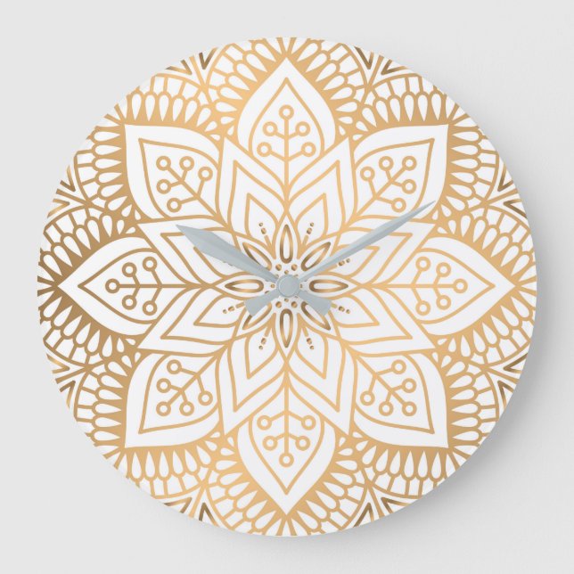Luxury Mandala 31 Große Wanduhr (Vorderseite)