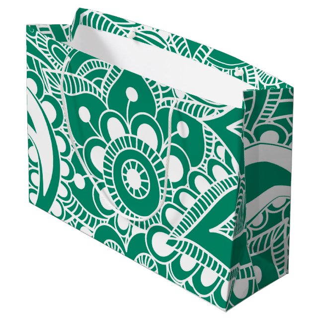 Luxury Mandala 48 Große Geschenktüte (Rückseite Schrägansicht)