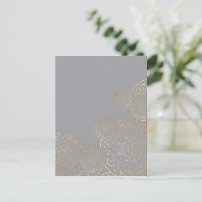 Luxury Mandala 49 Feiertagspostkarte (Stehend Vorderseite)