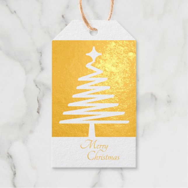 LUXURY MERRY CHRISTMAS PERSONALISIERT XMAS TREE GO GESCHENKANHÄNGER (Vorderseite)