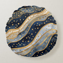 Luxury, Modern, Gold Blue Pattern