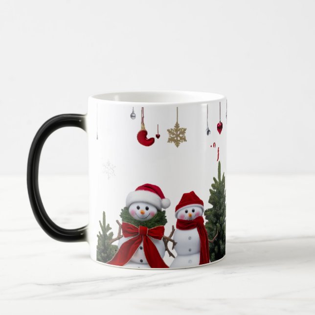 Luxury Mr. & Mrs. Snowman Color Changing Magic Mug Verwandlungstasse (Links)