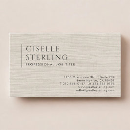 Luxury Natural Linen Visitenkarte