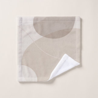 Luxury Neutral Beige Abstract Badhandtuch Set