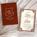Luxury Old Money Deep Burgundy Ivory Wedding Einladung<br><div class="desc">This is a Luxury Old Money Deep Burgundy Ivory Wedding Invitation!</div>