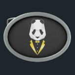 Luxury Panda Ovale Gürtelschnalle<br><div class="desc">Luxus panda Vektor Illustration.</div>