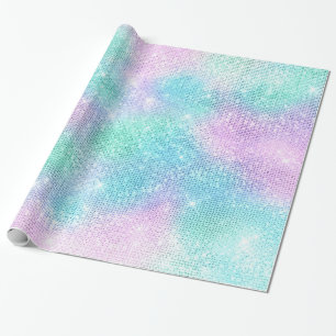 LUXURY PASTEL GLITZER SPRITZER WRAPPING PAPIER GESCHENKPAPIER
