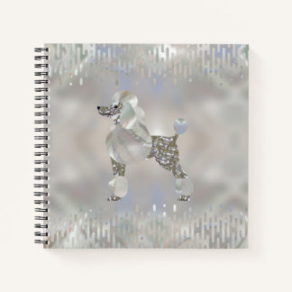 Luxury Pearl und Abalone Poodle Notizbuch