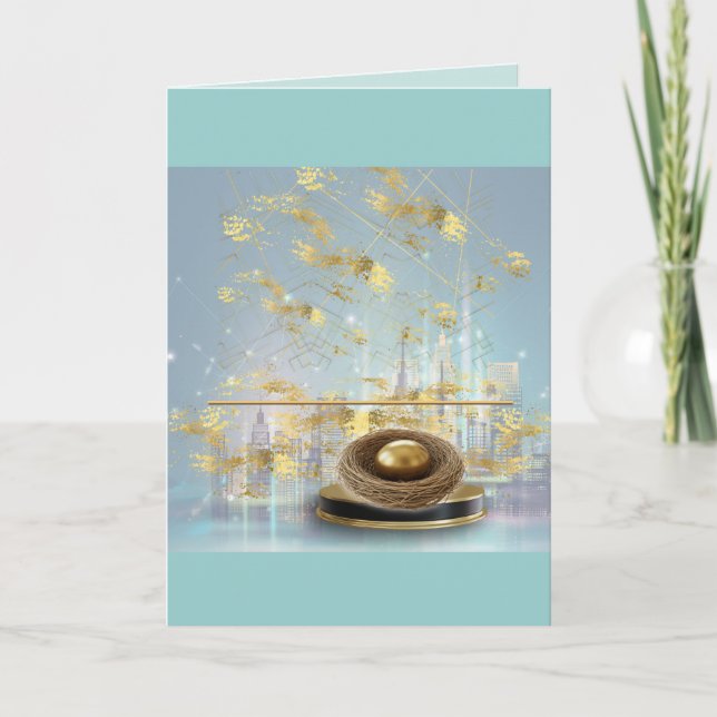 Luxury Personalized Easter Folded Card Karte (Vorderseite)