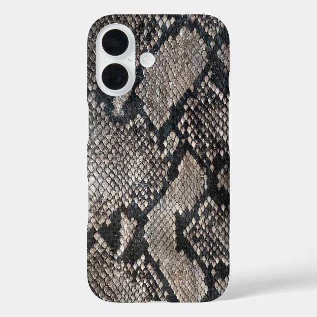 Luxury Python Snake Skin - Rich Elegant Mode iPhone 16 Hülle (Rückseite)