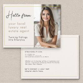 Luxury Real Estate Agent Marketing Mailer  Postkarte