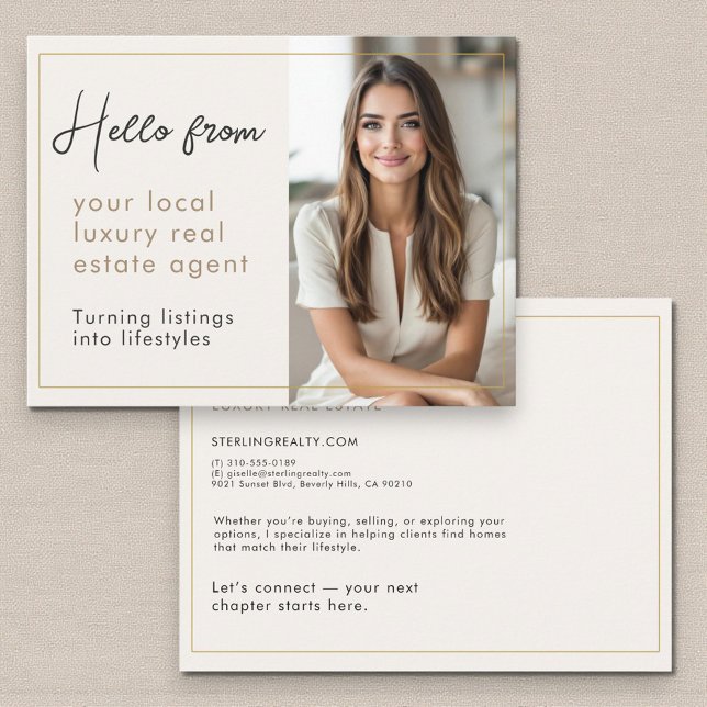 Luxury Real Estate Agent Marketing Mailer  Postkarte (Von Creator hochgeladen)