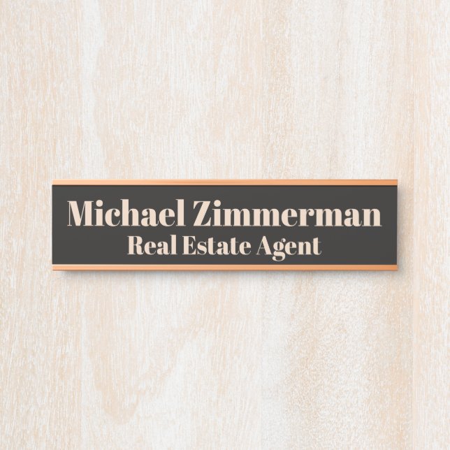 Luxury Realtor Real Estate Agent Office Door Sign Türschild (Vorderseite )