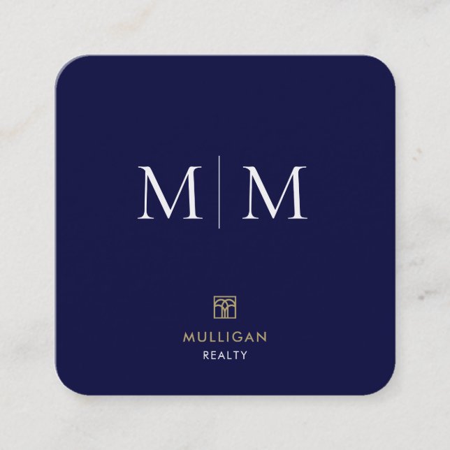 Luxury Realtor Square Business Card Quadratische Visitenkarte (Vorderseite)