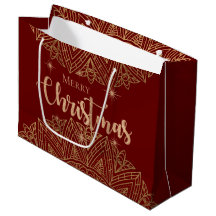 Luxury Red Gold Mandala Elegant Frohe Weihnachten