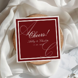 Luxury Red Old Money Wedding Napkins Serviette