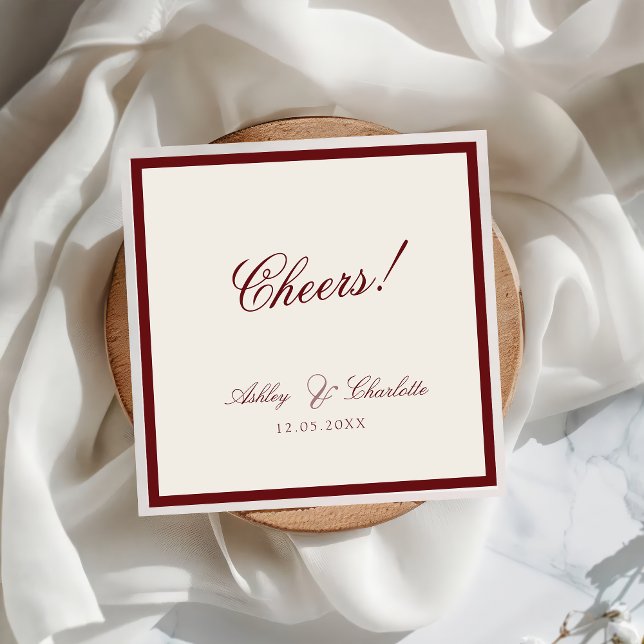 Luxury Red Old Money Wedding Napkins Serviette (Von Creator hochgeladen)