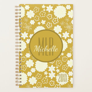 LUXURY RICH GOLD CREAM FLOWER MONOGRAM PERSONNALIS