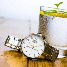 Luxury romantic couple monogram wedding keepsake  armbanduhr