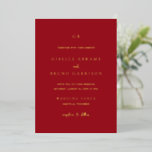 Luxury Ruby Red Elegant Wedding Folieneinladung<br><div class="desc">Luxury ruby red wedding invitation, designed for couples embracing a bold, romantic, and elevated style. Featuring a rich jewel-toned background paired with elegant typography, this design captures the essence of modern romance and timeless sophistication. Deep red hues symbolize passion and celebration, making this perfect for formal, evening, or black-tie weddings....</div>