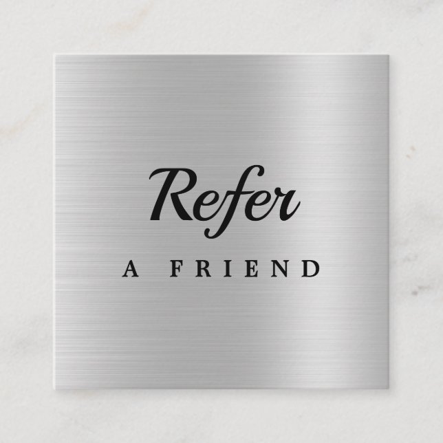 Luxury Silver Glitzer Salon Rabattkarte (Vorderseite)