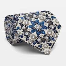 Luxury Statement Moroccan Diamond Neck Tie